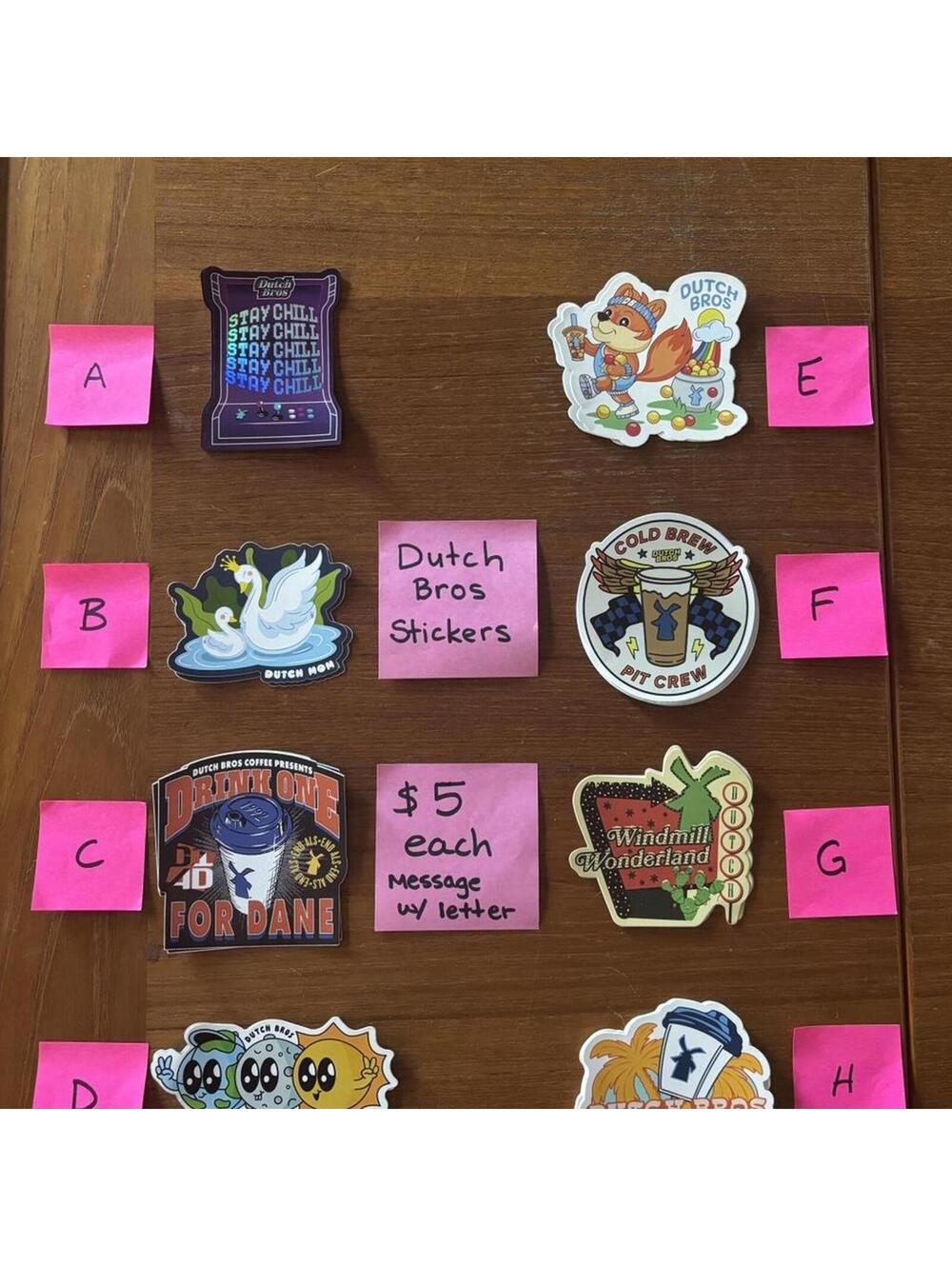Dutch Bros $5 each - collectible stickers